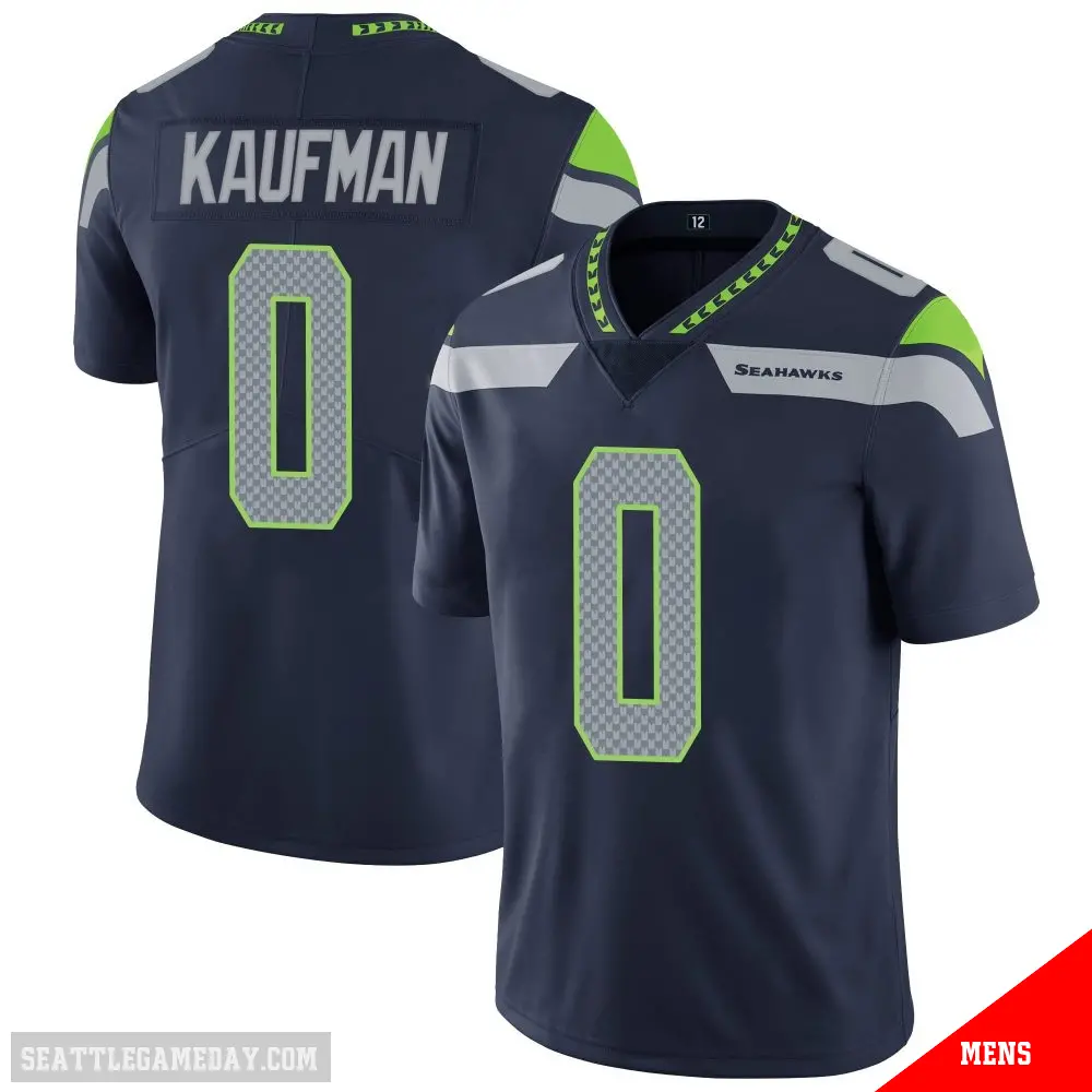 ＃0 Men's DK Kaufman Navy Limited Seattle Seahawks Team Color Vapor Untouchable Jersey