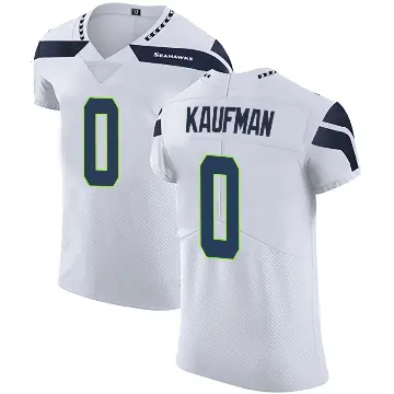 ＃0 Men's DK Kaufman White Elite Seattle Seahawks Vapor Untouchable Jersey