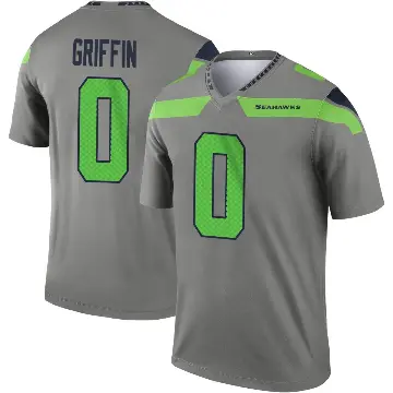 ＃0 Men's Shaquill Griffin Legend Seattle Seahawks Steel Inverted Jersey