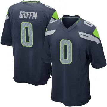 ＃0 Men's Shaquill Griffin Navy Game Seattle Seahawks Team Color Jersey