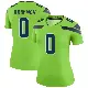 ＃0 Women's DK Kaufman Green Legend Seattle Seahawks Color Rush Neon Jersey