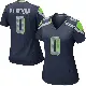 ＃0 Women's DK Kaufman Navy Game Seattle Seahawks Team Color Jersey