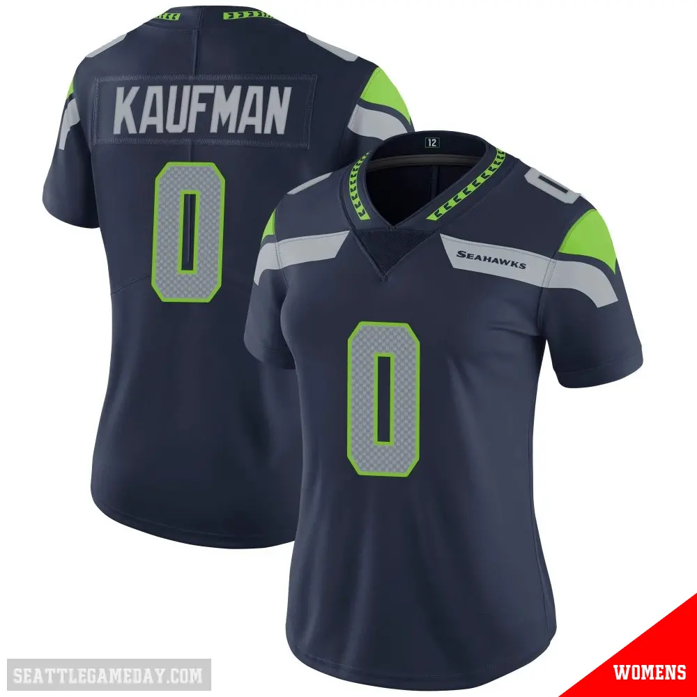 ＃0 Women's DK Kaufman Navy Limited Seattle Seahawks Team Color Vapor Untouchable Jersey