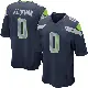 ＃0 Youth DK Kaufman Navy Game Seattle Seahawks Team Color Jersey