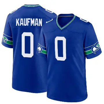 ＃0 Youth DK Kaufman Royal Game Seattle Seahawks Throwback Jersey