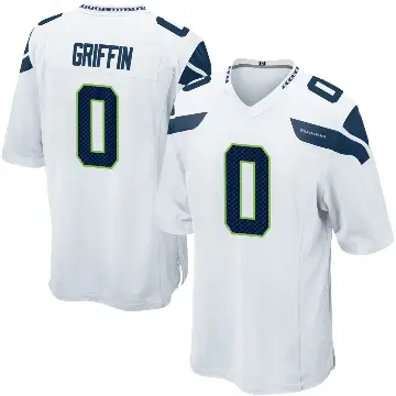 ＃0 Youth Shaquill Griffin White Game Seattle Seahawks Jersey