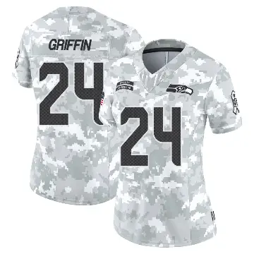 ＃24 Women's Shaquill Griffin Arctic Camo Limited Seattle Seahawks 2024 Salute to Service Jersey