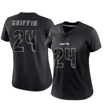 ＃24 Women's Shaquill Griffin Black Limited Seattle Seahawks Reflective Jersey