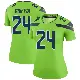 ＃24 Women's Shaquill Griffin Green Legend Seattle Seahawks Color Rush Neon Jersey