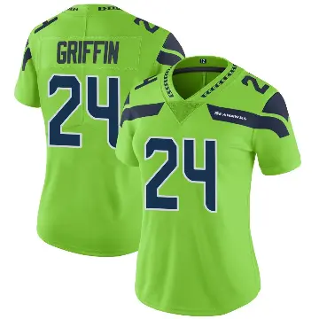＃24 Women's Shaquill Griffin Green Limited Seattle Seahawks Color Rush Neon Jersey