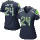 ＃24 Women's Shaquill Griffin Navy Game Seattle Seahawks Team Color Jersey