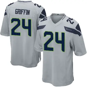 ＃24 Youth Shaquill Griffin Gray Game Seattle Seahawks Alternate Jersey