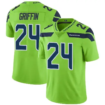 ＃24 Youth Shaquill Griffin Green Limited Seattle Seahawks Color Rush Neon Jersey