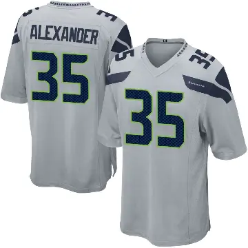 ＃35 Men's Kam Alexander Gray Game Seattle Seahawks Alternate Jersey