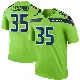 ＃35 Men's Kam Alexander Green Legend Seattle Seahawks Color Rush Neon Jersey