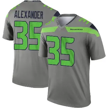 ＃35 Men's Kam Alexander Legend Seattle Seahawks Steel Inverted Jersey