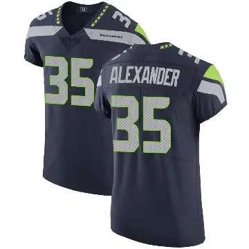 ＃35 Men's Kam Alexander Navy Elite Seattle Seahawks Team Color Vapor Untouchable Jersey