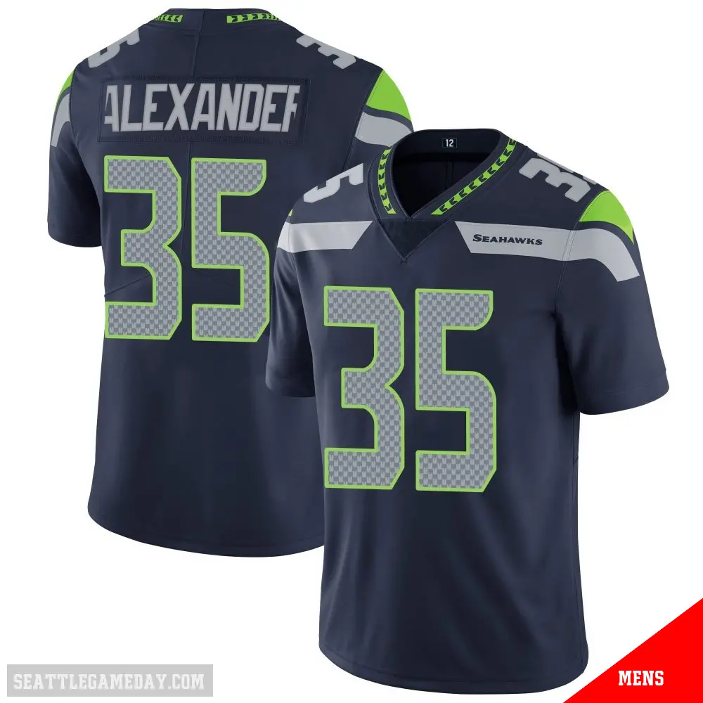 ＃35 Men's Kam Alexander Navy Limited Seattle Seahawks Team Color Vapor Untouchable Jersey