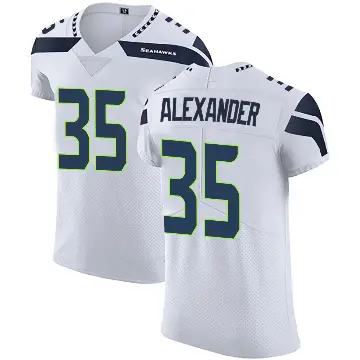 ＃35 Men's Kam Alexander White Elite Seattle Seahawks Vapor Untouchable Jersey