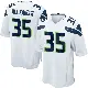 ＃35 Men's Kam Alexander White Game Seattle Seahawks Jersey