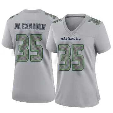 ＃35 Women's Kam Alexander Gray Game Seattle Seahawks Atmosphere Fashion Jersey