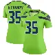 ＃35 Women's Kam Alexander Green Legend Seattle Seahawks Color Rush Neon Jersey