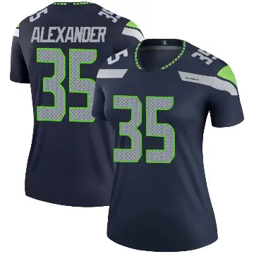 ＃35 Women's Kam Alexander Navy Legend Seattle Seahawks Jersey