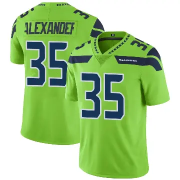 ＃35 Youth Kam Alexander Green Limited Seattle Seahawks Color Rush Neon Jersey