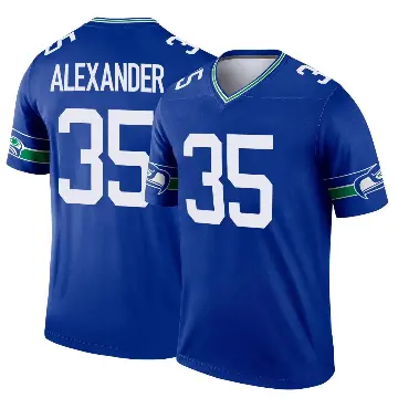 ＃35 Youth Kam Alexander Royal Legend Seattle Seahawks Throwback Jersey