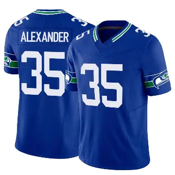 ＃35 Youth Kam Alexander Royal Limited Seattle Seahawks Throwback Vapor F.U.S.E. Jersey