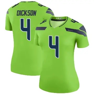 ＃4 Women's Michael Dickson Green Legend Seattle Seahawks Color Rush Neon Jersey