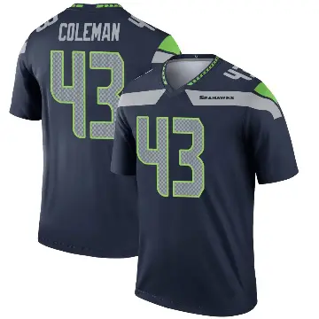 ＃43 Men's Seth Coleman Navy Legend Seattle Seahawks Jersey