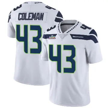 ＃43 Youth Seth Coleman White Limited Seattle Seahawks Vapor Untouchable Super Bowl LX Patch Jersey