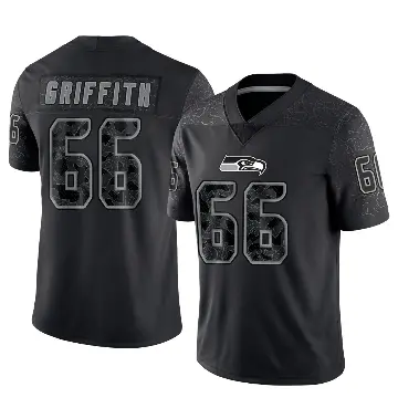 ＃66 Men's Thor Griffith Black Limited Seattle Seahawks Reflective Jersey
