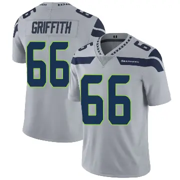 ＃66 Men's Thor Griffith Gray Limited Seattle Seahawks Alternate Vapor Untouchable Jersey