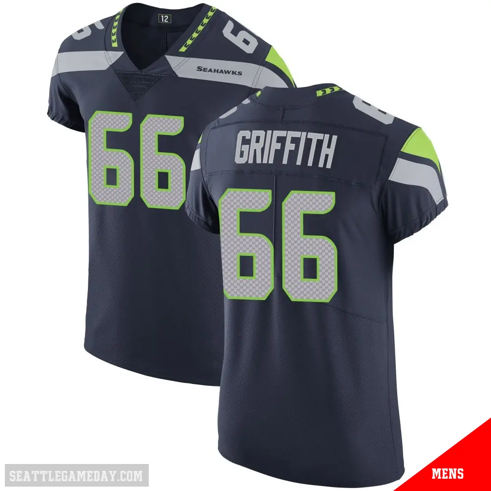 ＃66 Men's Thor Griffith Navy Elite Seattle Seahawks Team Color Vapor Untouchable Jersey