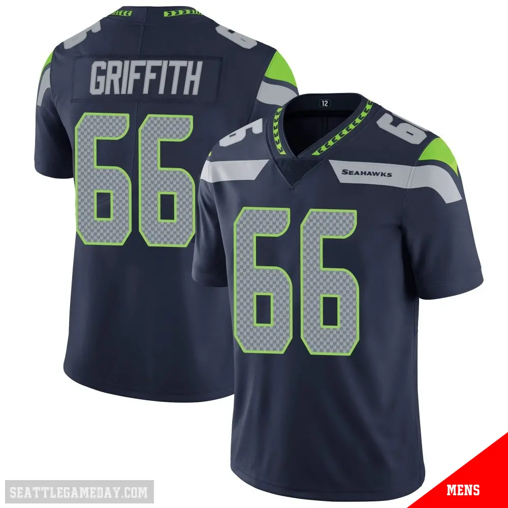 ＃66 Men's Thor Griffith Navy Limited Seattle Seahawks Team Color Vapor Untouchable Jersey