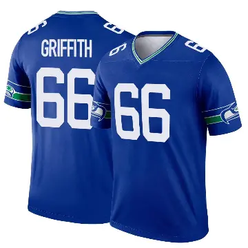 ＃66 Men's Thor Griffith Royal Legend Seattle Seahawks Throwback Jersey