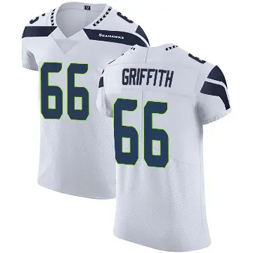 ＃66 Men's Thor Griffith White Elite Seattle Seahawks Vapor Untouchable Jersey