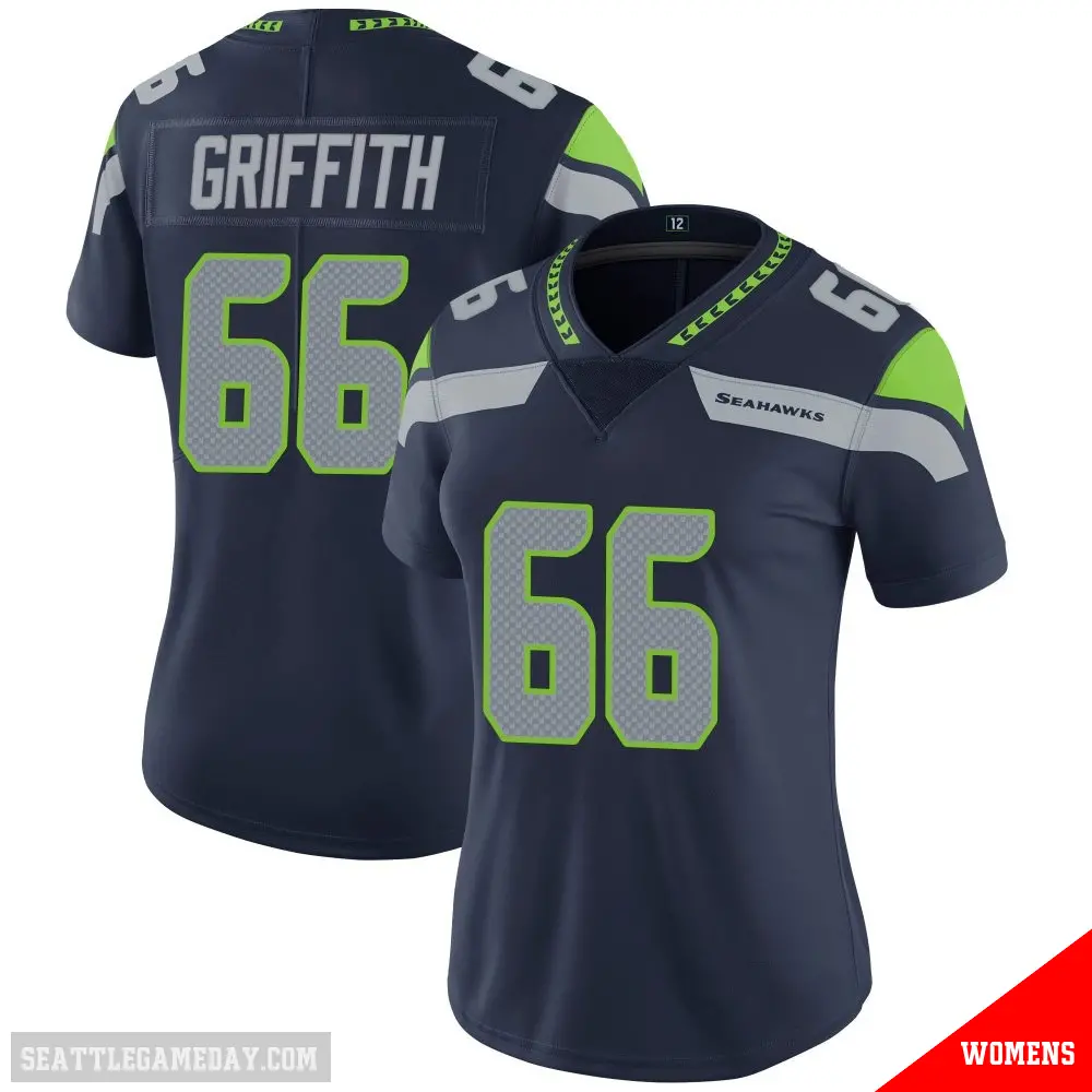 ＃66 Women's Thor Griffith Navy Limited Seattle Seahawks Team Color Vapor Untouchable Jersey