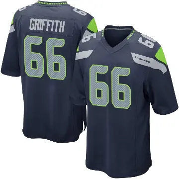 ＃66 Youth Thor Griffith Navy Game Seattle Seahawks Team Color Jersey