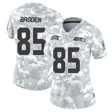 ＃85 Women's Tyrone Broden Arctic Camo Limited Seattle Seahawks 2024 Salute to Service Jersey
