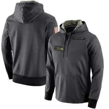 Men's Anthracite Seattle Seahawks Salute to Service Player Performance Hoodie